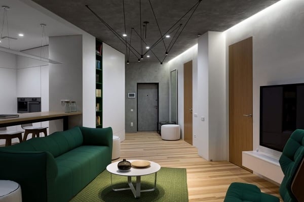 green minimalist apartment 2