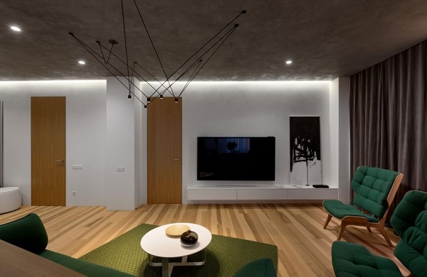 green minimalist apartment 3